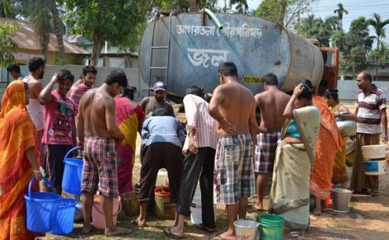 Terrible water crisis hits the southern part of the Agartala Municipal Council Terrible water crisis hits the southern part of the Agartala Municipal Council